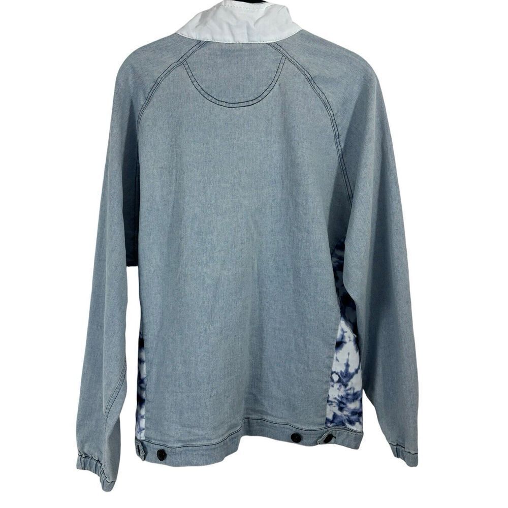 FILA Archive Revival Denim Track‎ Top Shirt Jacket Tie Dye Y2K Men's Size M - Picture 3 of 8
